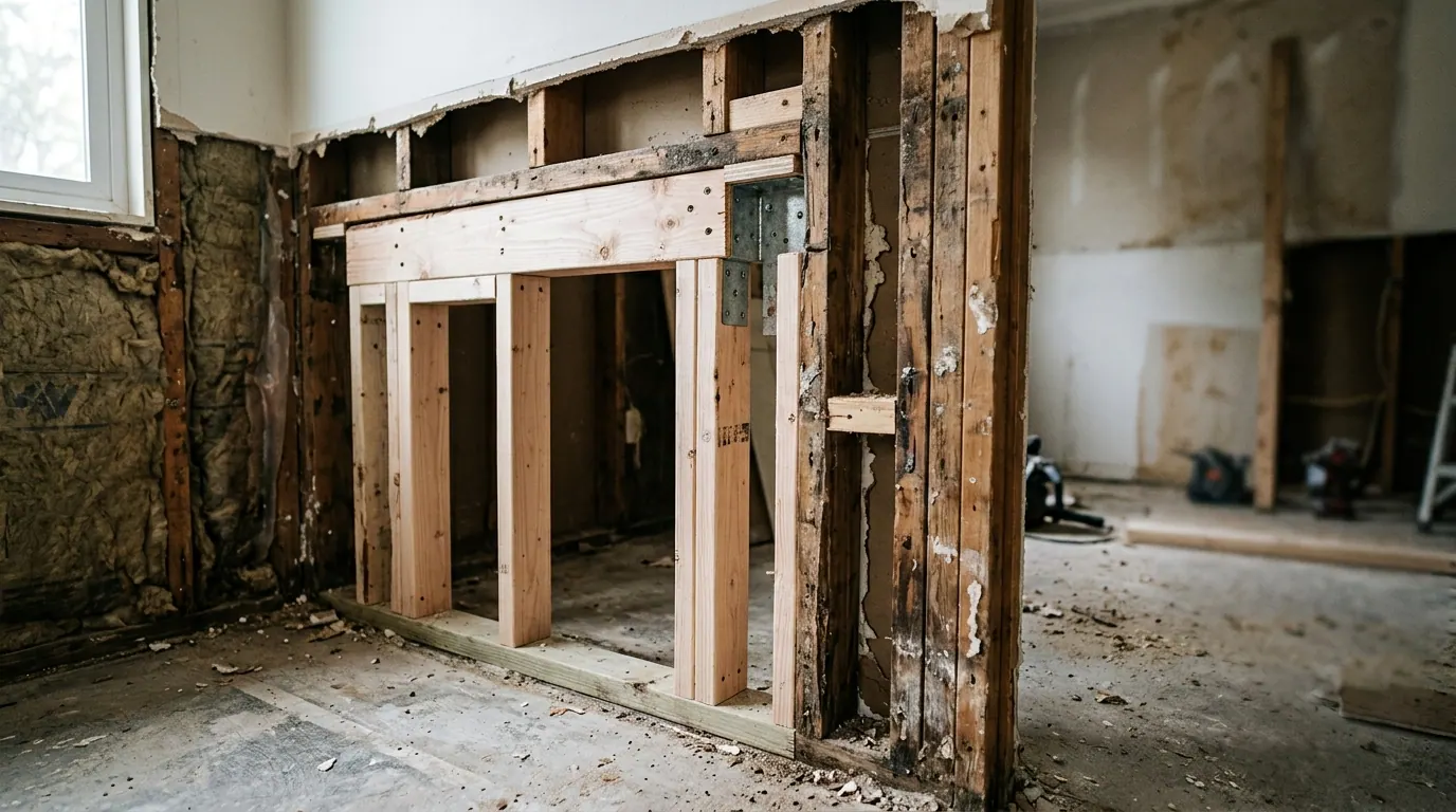 Framing Repairs After Water Damage: What We Paid